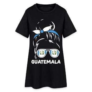 T-shirt Drapeau du Guatemala Fierté & Chapín Maison - Robe T-shirt Femme - noir - Devant