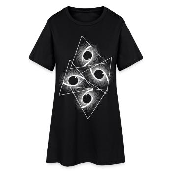 Magic Eyes Magic - Women’s T-Shirt Dress - black - Front