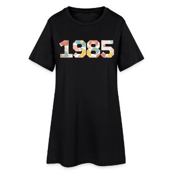Floral 1985 - 40e anniversaire - Robe T-shirt Femme - noir - Devant