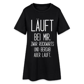 Lauf Motivation Spruch auf Weißem Hintergrund - Frauen T-Shirt-Kleid - Schwarz - Vorne