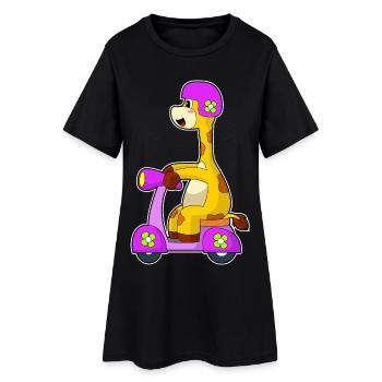 Scooter Girafe - Robe T-shirt Femme - noir - Devant