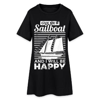 Sailing saying - Women’s T-Shirt Dress - black - Front