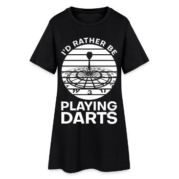 Je préfère jouer aux fléchettes - Robe T-shirt Femme - noir - Devant