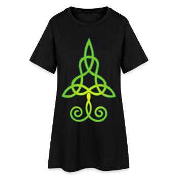 Bäume und Natur - Frauen T-Shirt-Kleid - Schwarz - Vorne