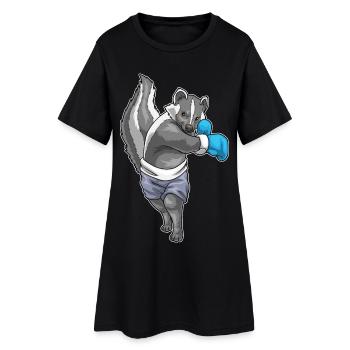 Skunk Boxer Gants de boxe Boxe - Robe T-shirt Femme - noir - Devant