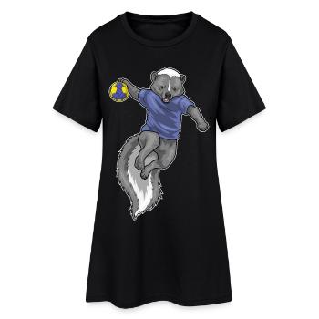 Skunk Handball Joueur Handball - Robe T-shirt Femme - noir - Devant