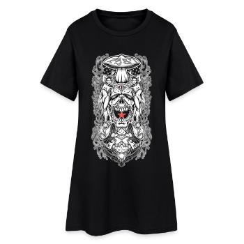 Portail de crâne psychédélique – Vision de champignon occulte - Robe T-shirt Femme - noir - Devant