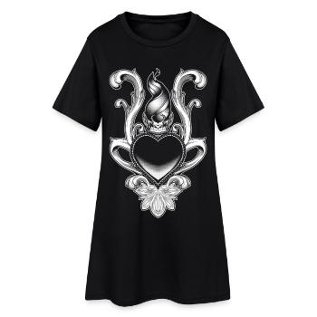 Le Cœur de la Reine V.2 - Version Noire - Robe T-shirt Femme - noir - Devant