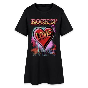 Rock’n Love - Robe T-shirt Femme - noir - Devant