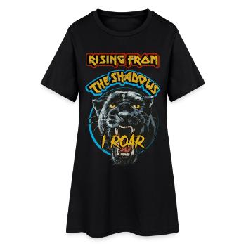 Aus den Schatten aufsteigend - Frauen T-Shirt-Kleid - Schwarz - Vorne