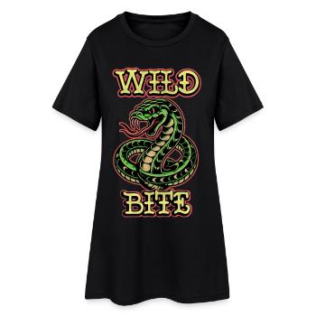 Morsure sauvage - Robe T-shirt Femme - noir - Devant
