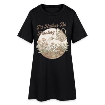 I Prefer Gardening Passion Vintage Garden - Women’s T-Shirt Dress - black - Front