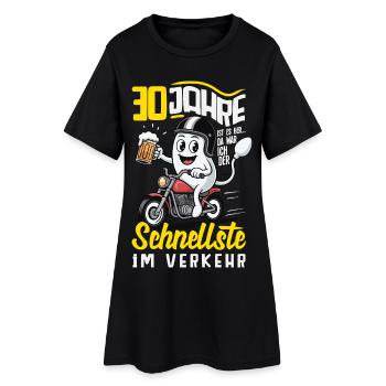 30 Jahre Schnellste Im Verkehr - Frauen T-Shirt-Kleid - Schwarz - Vorne