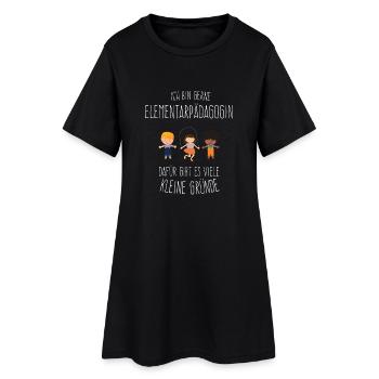 Elementarpädagogin Gründe - Frauen T-Shirt-Kleid - Schwarz - Vorne