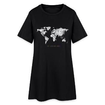 refugees welcome - Frauen T-Shirt-Kleid - Schwarz - Vorne