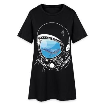 A Whale in the Stars (white) - Women’s T-Shirt Dress - black - Front