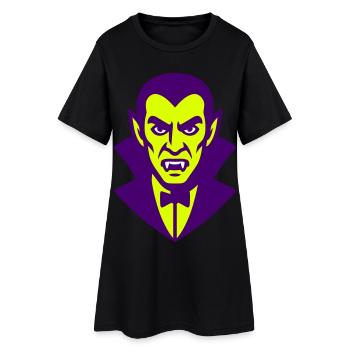 Dracula Illustration - Robe T-shirt Femme - noir - Devant
