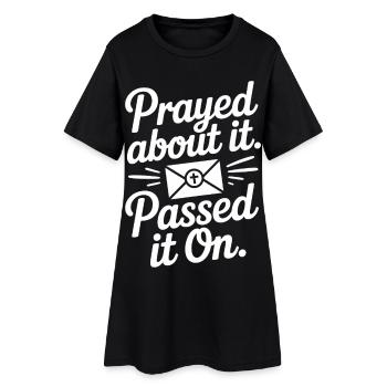 A prié à ce sujet, l’a transmis sur la prière - Robe T-shirt Femme - noir - Devant