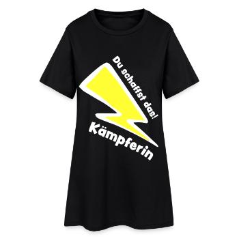 Du schaffst das! Kämpferin - Glücksbringer Mädchen - Frauen T-Shirt-Kleid - Schwarz - Vorne