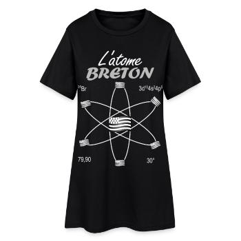 L'Atome Breton Gwenn ha Du Science Fierté BZH - Robe T-shirt Femme - noir - Devant