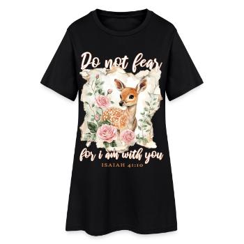 Versets bibliques de cerfs chrétiens - Robe T-shirt Femme - noir - Devant