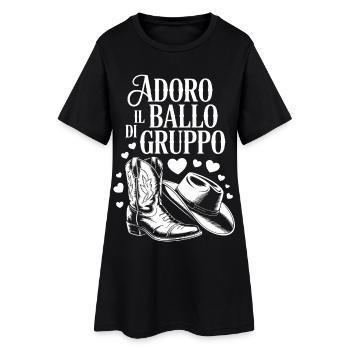 J’adore danser en groupe - Robe T-shirt Femme - noir - Devant