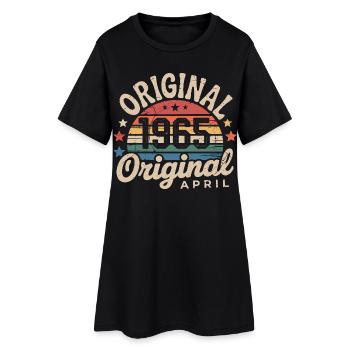 Avril 1965 Vintage Rétro Cadeau Anniversaire Avril - Robe T-shirt Femme - noir - Devant