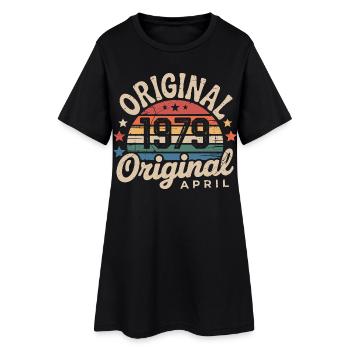 Avril 1979 Vintage Rétro Cadeau Anniversaire Avril - Robe T-shirt Femme - noir - Devant