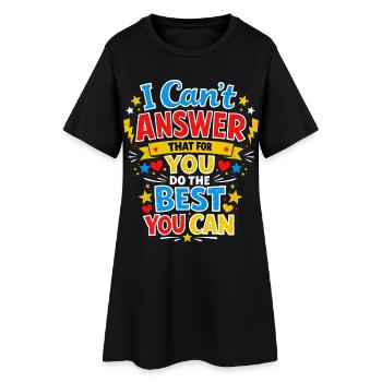 Prof Motivation École Examen Enseignante Cadeau - Robe T-shirt Femme - noir - Devant