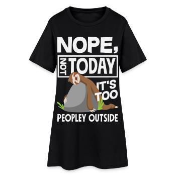 funny sloth gift - Women’s T-Shirt Dress - black - Front
