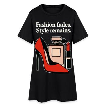 Fashion fades. Style remains. - Elegant High Heel - Women’s T-Shirt Dress - black - Front
