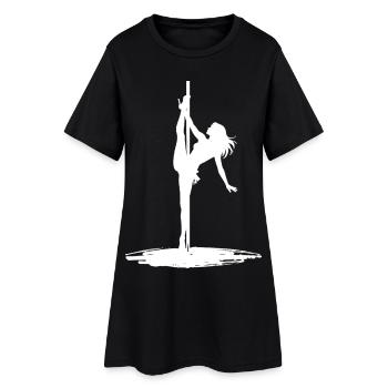 Pole Dance Silhouette – Ästhetische Kunst - Frauen T-Shirt-Kleid - Schwarz - Vorne