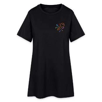 Conception abstraite du cerveau du circuit - Robe T-shirt Femme - noir - Devant