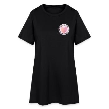 Pastellherz Liebe - Frauen T-Shirt-Kleid - Schwarz - Vorne