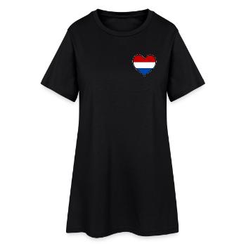 Drapeau du Cœur des Pays-Bas - Robe T-shirt Femme - noir - Devant