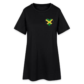 Jamaika_Herzflagge - Robe T-shirt Femme - noir - Devant