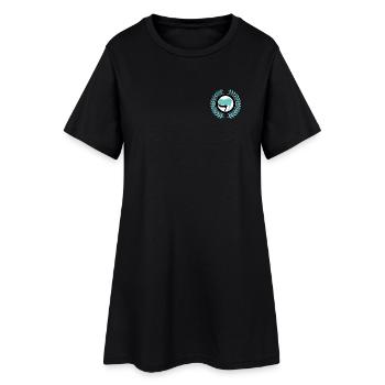 Antifa Logo mit einem Kranz - Frauen T-Shirt-Kleid - Schwarz - Vorne