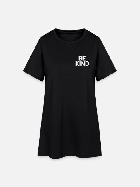 Be kind slogan plain - Women’s T-Shirt Dress - black