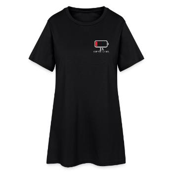 1% Coffee Level – IT Nerd Kaffee Design - Frauen T-Shirt-Kleid - Schwarz - Vorne