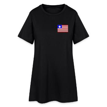 Liberia_Flagge_used - Robe T-shirt Femme - noir - Devant