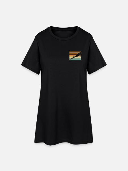 Diver Flag - Frauen T-Shirt-Kleid - Schwarz