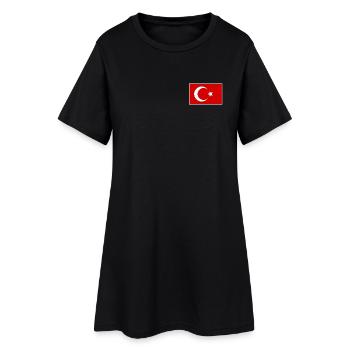 Turquie Türkiye Drapeau - Robe T-shirt Femme - noir - Devant