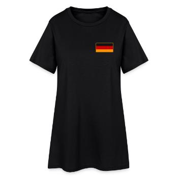Deutsche Flagge in Vintage Design - Frauen T-Shirt-Kleid - Schwarz - Vorne