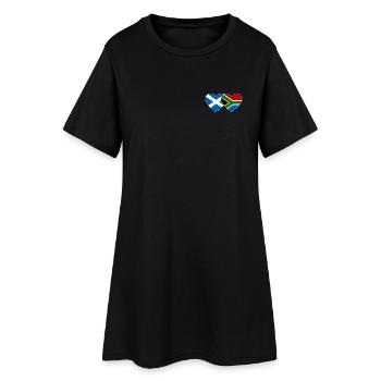 Ecosse Afrique du Sud Flag Heart - Robe T-shirt Femme - noir - Devant