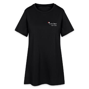 Faites l’amour, pas la guerre - Palestine - Robe T-shirt Femme - noir - Devant