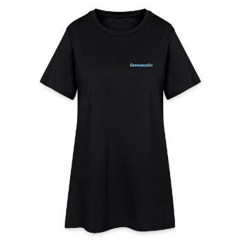 Garagengedöns - Frauen T-Shirt-Kleid - Schwarz - Vorne