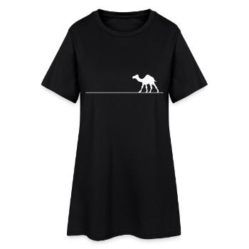 Kamel Linie - Frauen T-Shirt-Kleid - Schwarz - Vorne