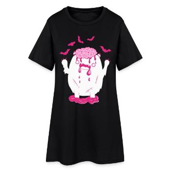 Halloween Monster - Frauen T-Shirt-Kleid - Schwarz - Vorne
