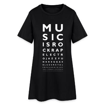 Music is - Robe T-shirt Femme - noir - Devant