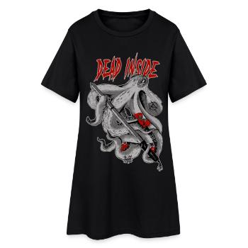 Tentacules d’horreur avec cœur et écriture démoniaque - Robe T-shirt Femme - noir - Devant